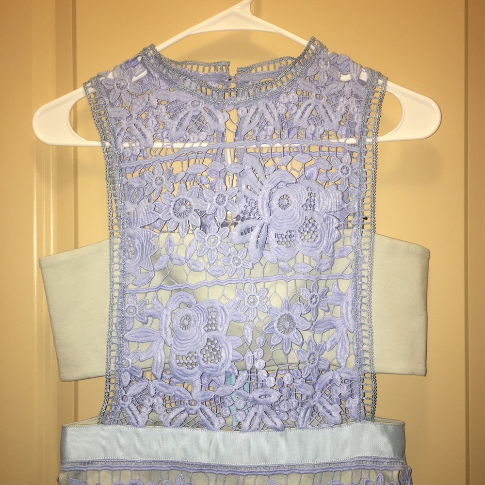 Self Portrait Lace Peplum Mini Dress US 6 - Picture 3 of 6